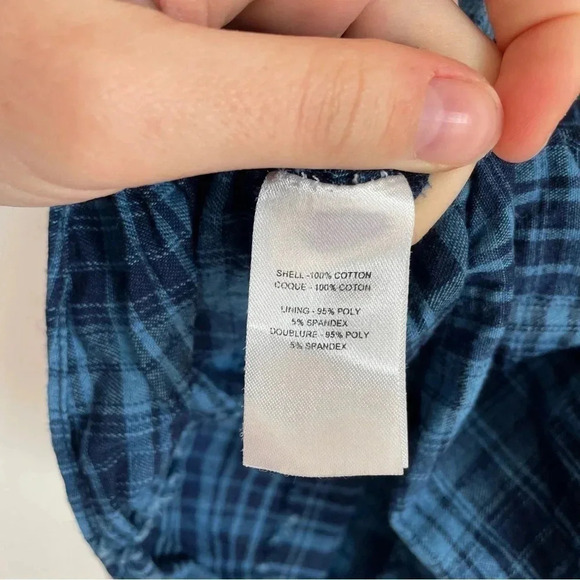 Ramy Brook Darla Pleated Mini Skirt Blue Plaid Zip Up Smocked School Girl XS - Picture 7 of 11